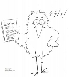 Rabe mit Petition